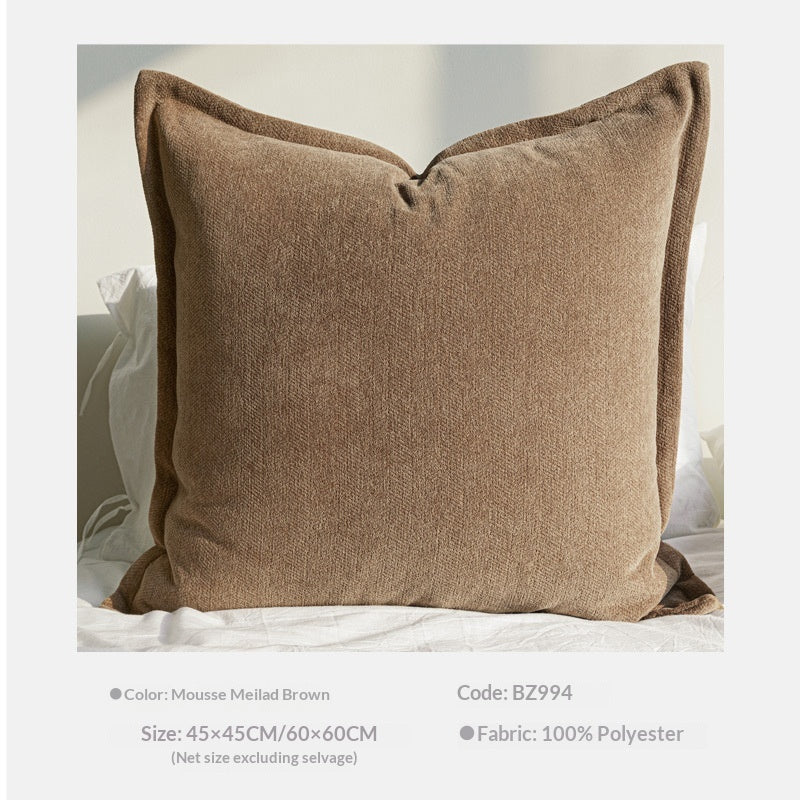 Chenille pillow cover in cream
