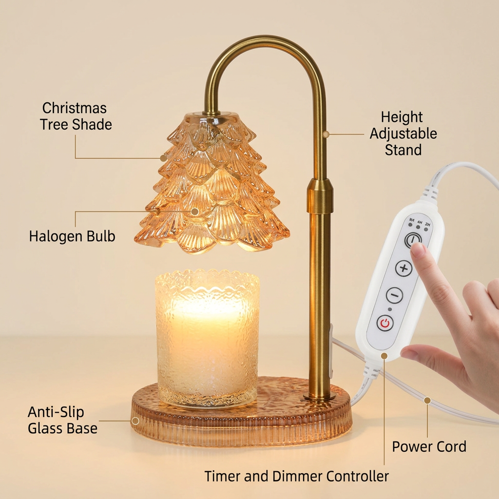 Candle warmer lamp timer and dimmer controller details